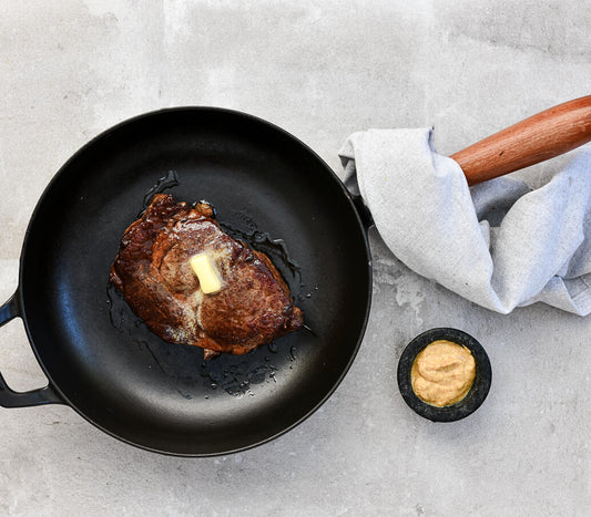 Rib Eye Steaks With Tomatoes And Olives