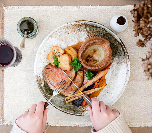 Roast Loin Of Lamb, Peas, Bacon, Wild Garlic Pesto