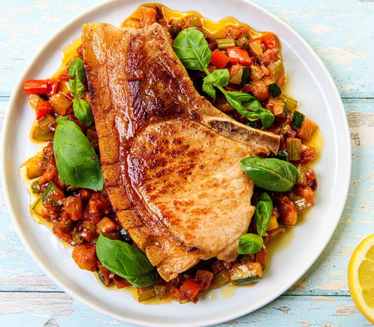 How To Cook Pork chop with Sicilian style Caponata