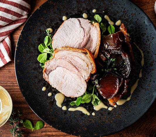 How To Cook Roast pork, Onion tarte tatin & Sherry vinaigrette