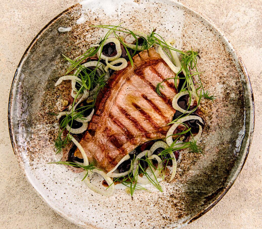 How to Cook Sweet Pickled Cherries with Grilled pork Chop