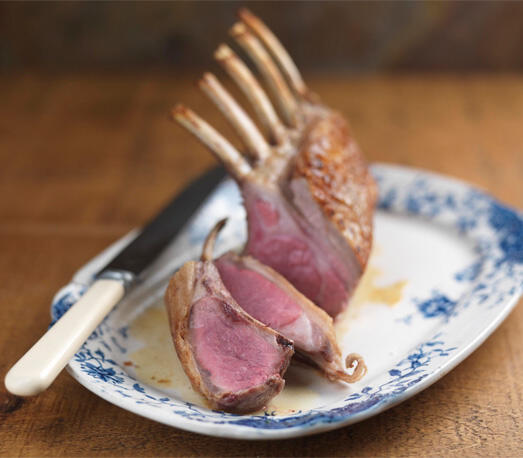 Roast Rack of Lamb With Roast Sweet Potato