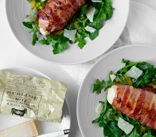 How To Make Chicken Breast Wrapped in Pancetta stuffed with Truffle, Parmesan & Black Pepper Butter