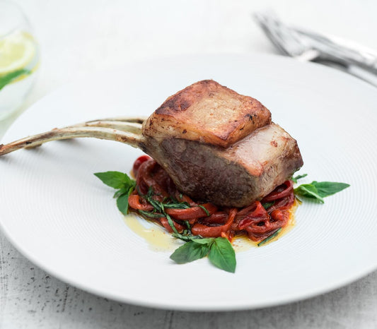 How to Cook Rack of Lamb with Sweet Peppers & Basil Pickle