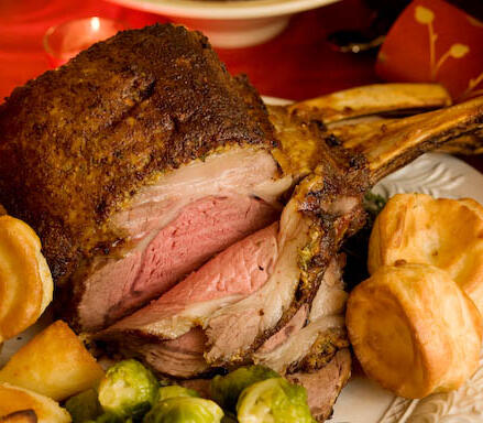 Roast Rib of Beef with Horseradish and Grain Mustard Crust