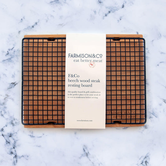 F&Co Beech Wood Steak Resting Board